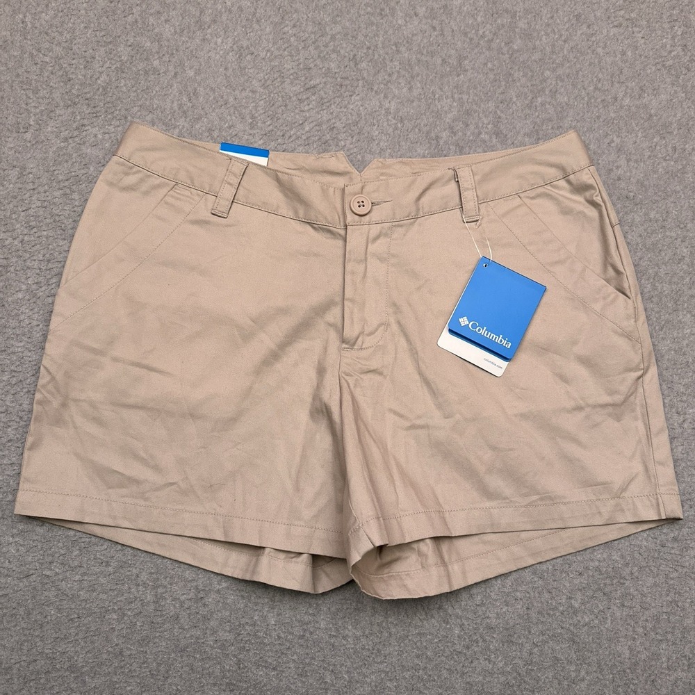 NEW Columbia Kenzie Cove‎ Shorts 4" Women's 10 Khaki Hiking Modern Classic